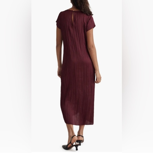 Madewell Red Pleated Halter Maxi Gown Size XS - Picture 2 of 8